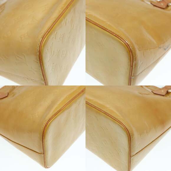 LOUIS VUITTON Monogram Vernis Houston Hand Bag Beige M91004 - Picture 10 of 13